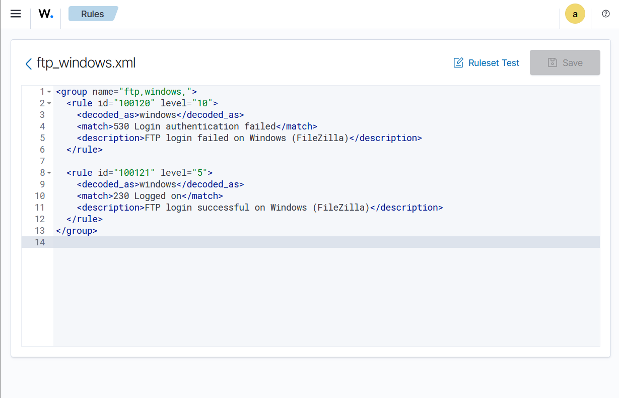 Wazuh FTP Windows Rule